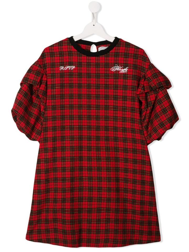 Philosophy Di Lorenzo Serafini Kids Teen Tartan Check Dress - Red