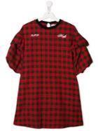 Philosophy Di Lorenzo Serafini Kids Teen Tartan Check Dress - Red