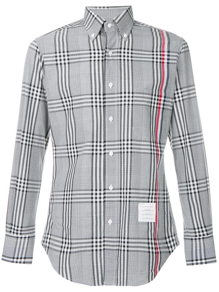 Thom Browne Engineered Stripe Classic Poplin Shirt In Prince Of Wales