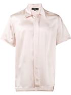 Edward Crutchley Short-sleeved Shirt, Men's, Size: Xs, Pink/purple, Silk