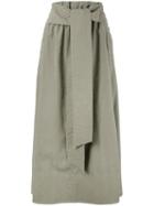 Joseph - Drawstring Pleated Skirt - Women - Polyamide/polyester - 34, Women's, Green, Polyamide/polyester