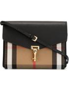 Burberry 'house Check' Flap Bag - Black