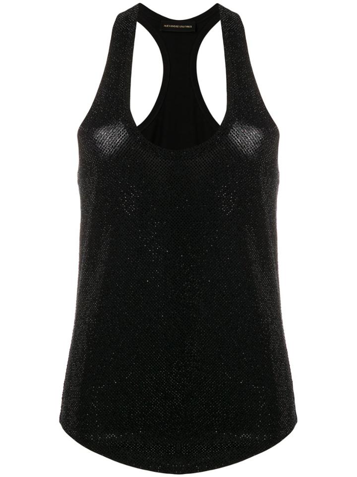 Alexandre Vauthier Micro Studded Tank Top - Black