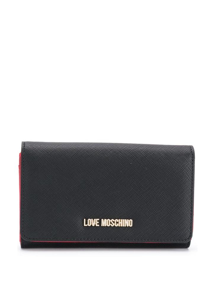 Love Moschino Mini Logo Plaque Purse - Black