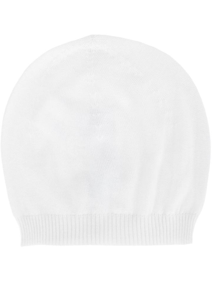 Rick Owens Knit Beanie, Men's, White, Cashmere