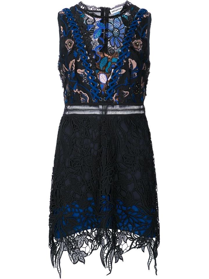 Self-portrait 'clementine' Dress, Women's, Size: 14, Black, Polyester/polyamide