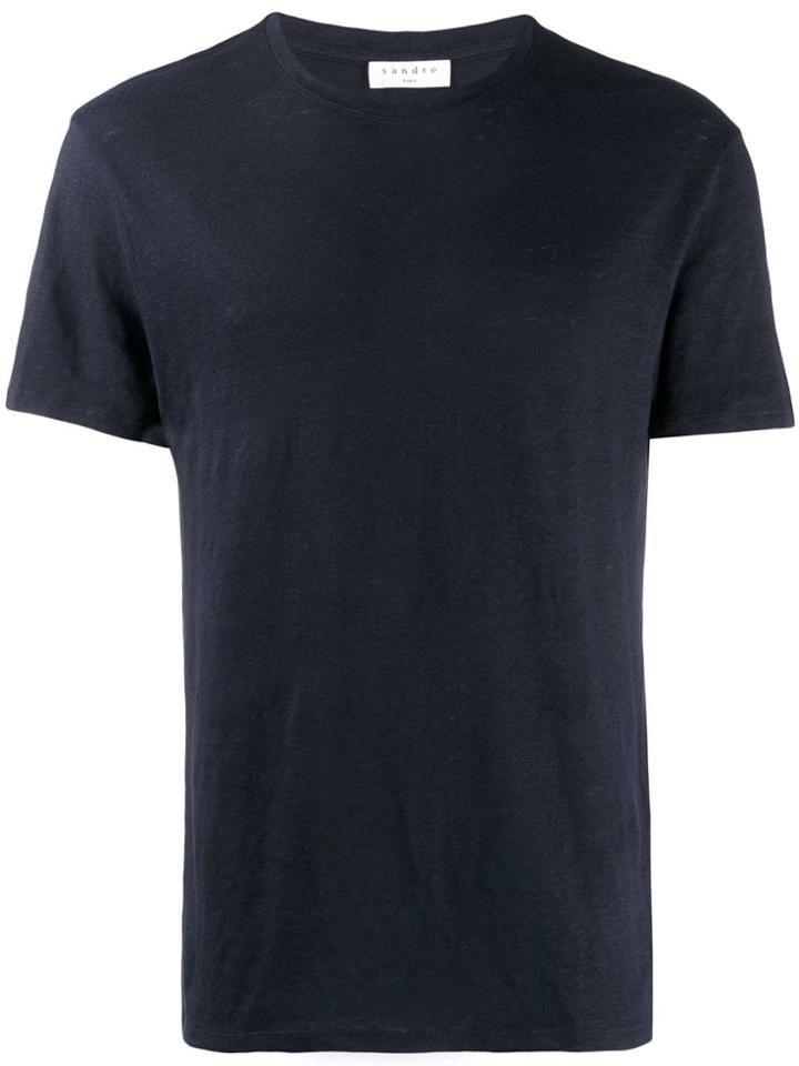 Sandro Paris Basic T-shirt - Blue
