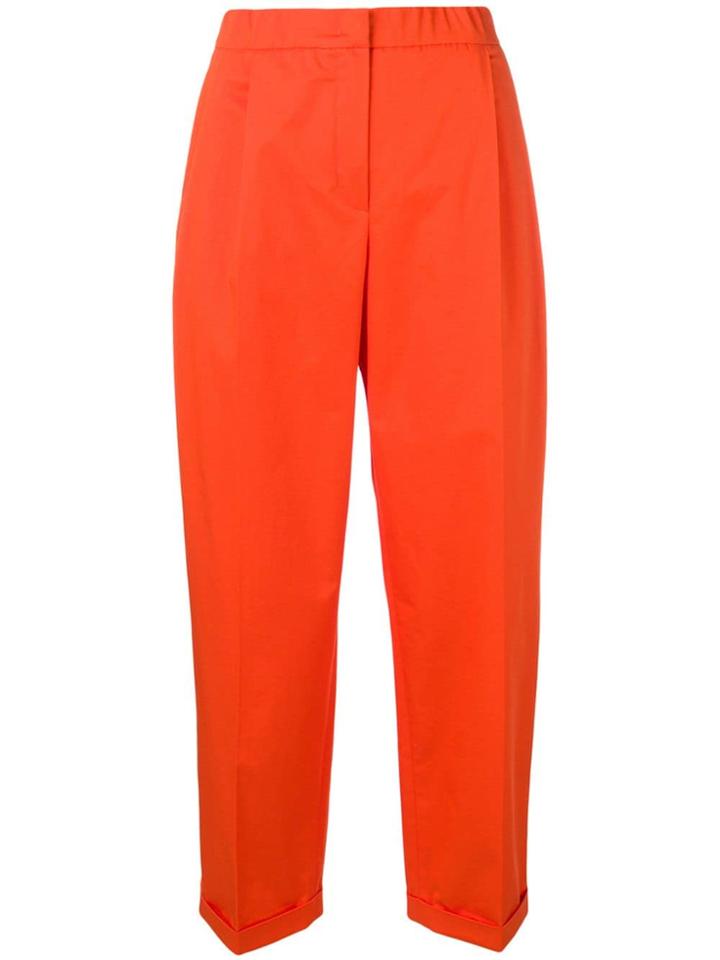 Odeeh Relaxed Cropped Trousers - Orange