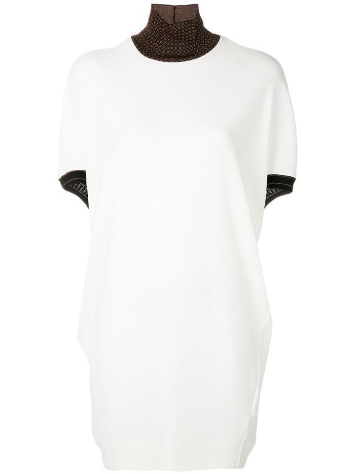 By Malene Birger High Neck T-shirt Dress - Nude & Neutrals