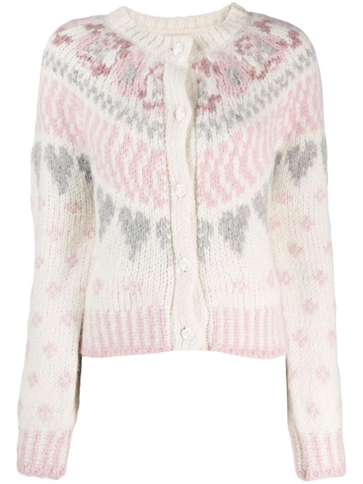 Love Shack Fancy Slim-fit Jamie Cardigan - White