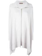 Cruciani High Neck Pointed Cardi-coat, Women's, Nude/neutrals, Cashmere
