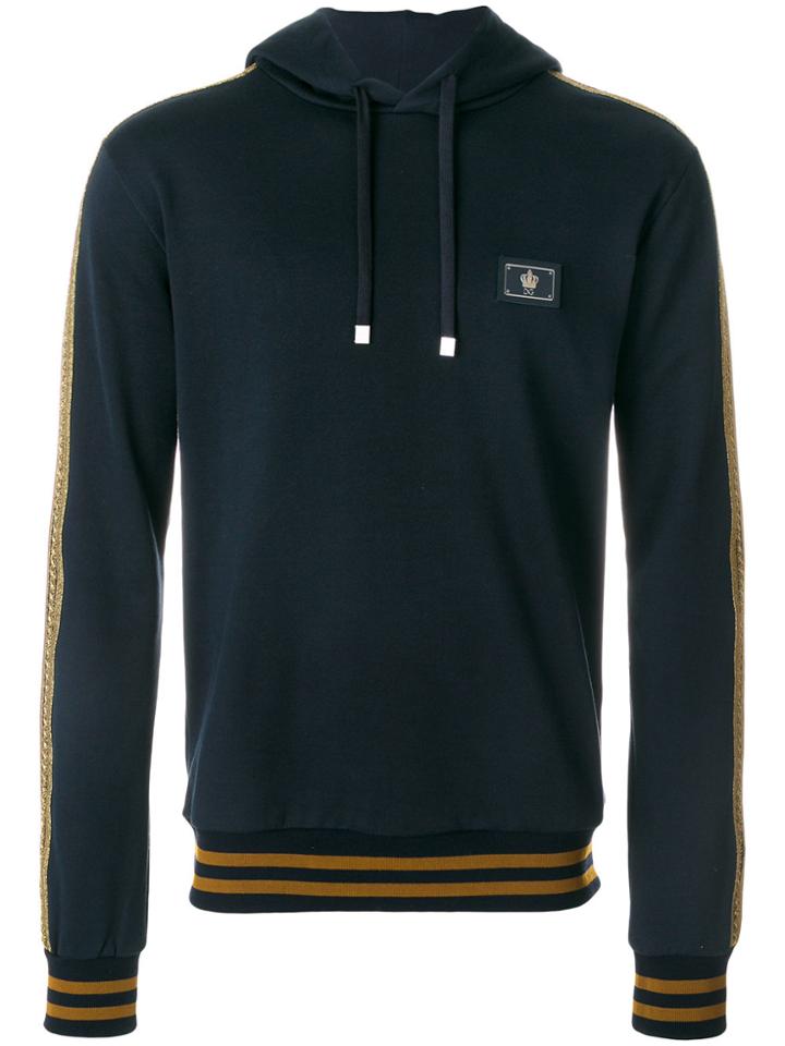 Dolce & Gabbana Military Style Hoodie - Blue