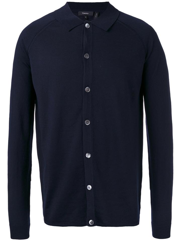 Theory Berner Cardigan, Men's, Size: Medium, Blue, Wool