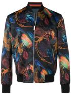 Ps By Paul Smith Printed Bomber Jacket - Black
