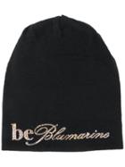 Be Blumarine Logo Beanie Hat - Black