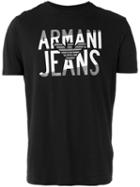 Armani Jeans Logo-print T-shirt, Men's, Size: Medium, Black, Cotton