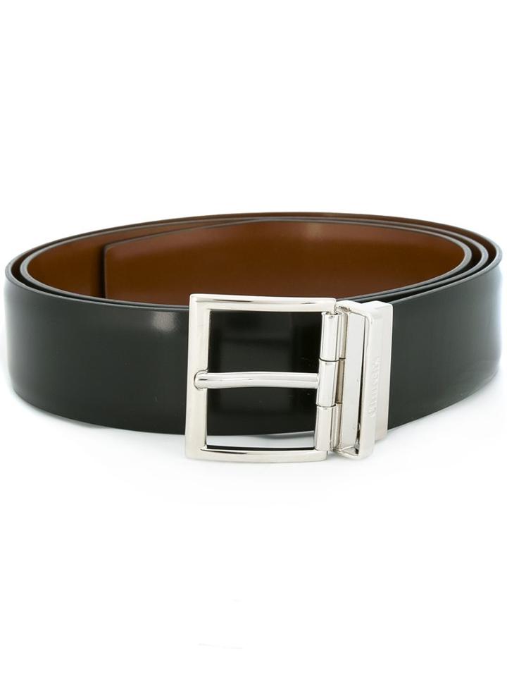 Church's Reversible Buckle Belt, Men's, Size: 100, Black, Calf Leather