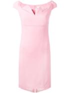Capucci Off-shoulder Fitted Dress, Women's, Size: 40, Pink/purple, Spandex/elastane/acetate/viscose/spandex/elastane