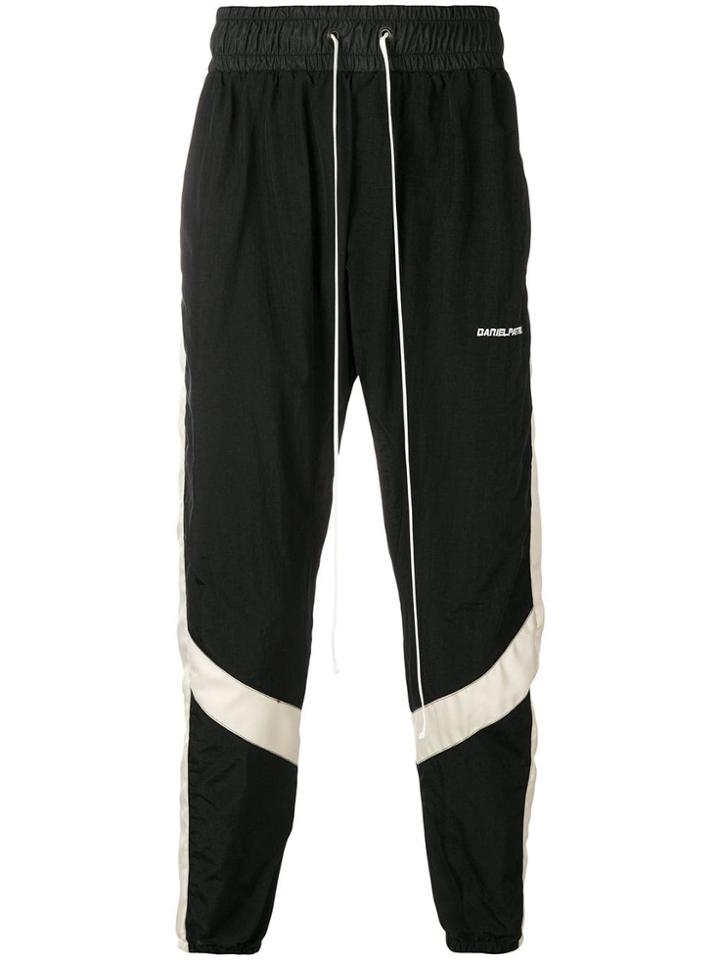 Daniel Patrick Contrast Stripe Track Trousers - Black