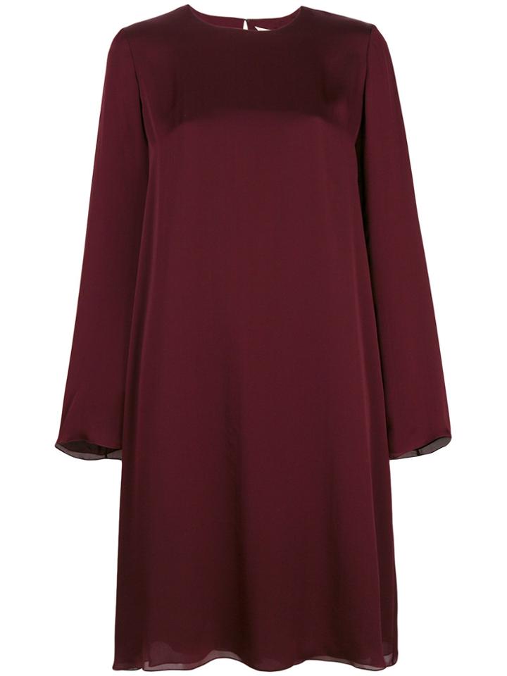 The Row Long Sleeve Midi Dress - Pink & Purple