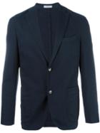 Boglioli Two Button Blazer, Size: 52, Blue, Cotton/cupro
