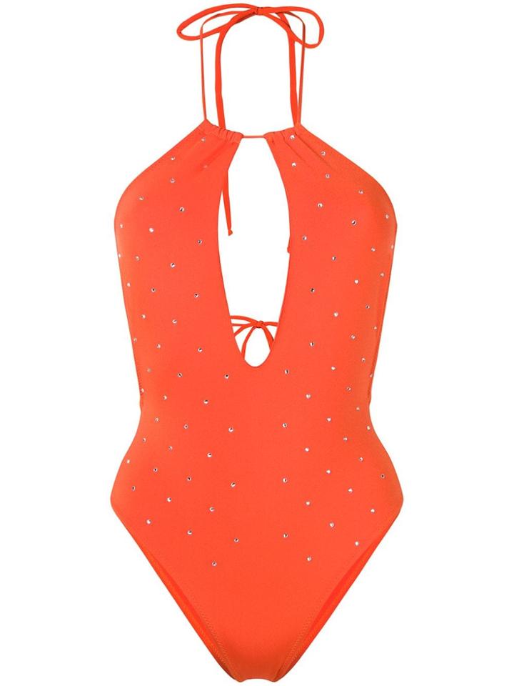 Gcds Embellished One-piece Swimsuit - Orange