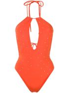 Gcds Embellished One-piece Swimsuit - Orange