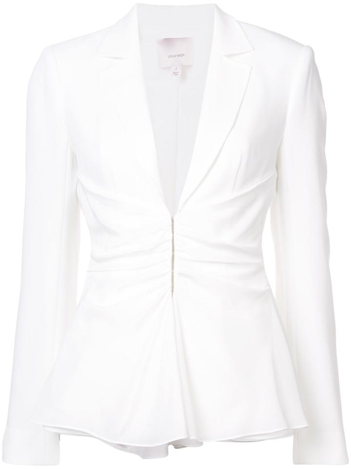 Cinq A Sept Gathered Waist Jacket - White