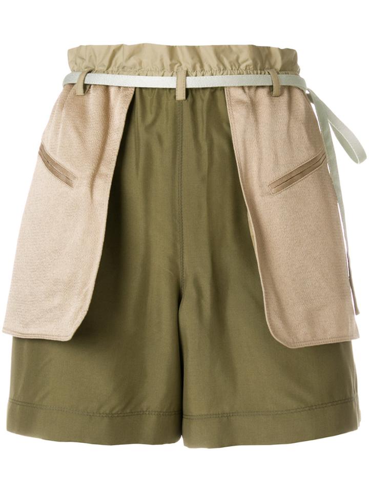 Valentino Layered Shorts - Green