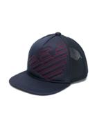 Emporio Armani Kids Logo Embroidered Cap - Blue