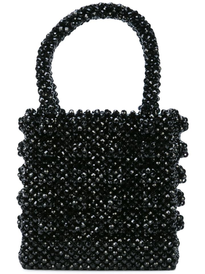 Shrimps All Over Beaded Bag - Black