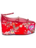 Gucci Ballet Flat With Removable Platform - Red