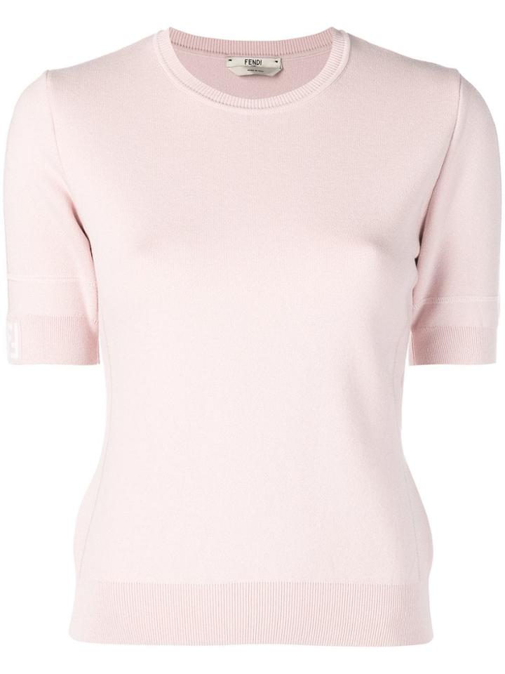 Fendi Short-sleeve Sweater - Pink