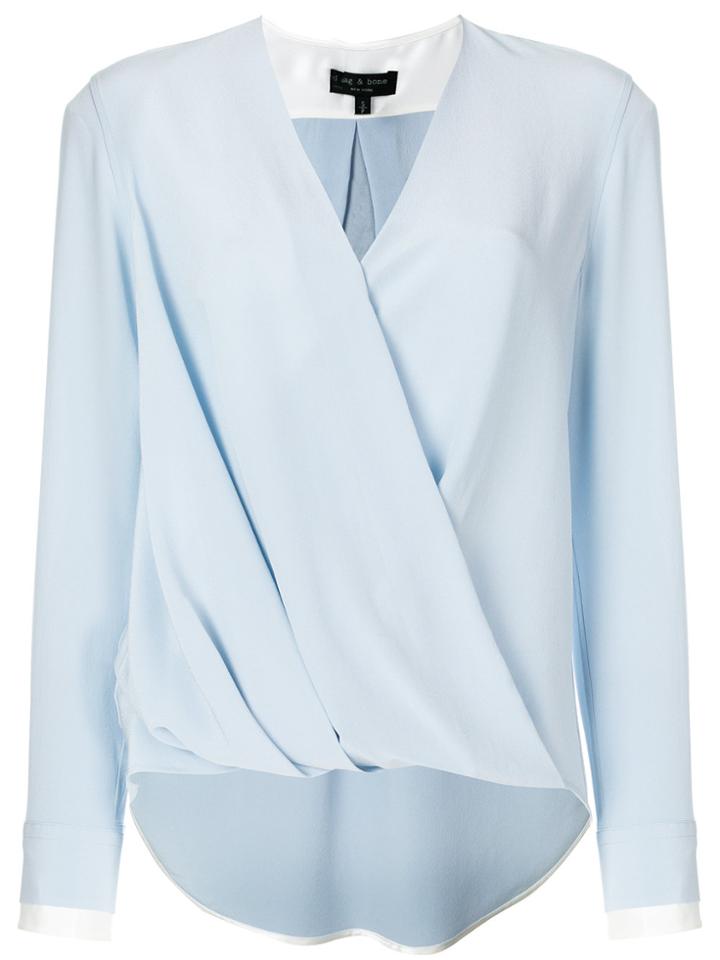 Rag & Bone Wrap Blouse - Blue