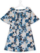 Chloé Kids Floral Shift Dress - Blue
