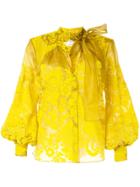 Rosie Assoulin Floral Embroidered Blouse - Yellow