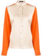 J.lindeberg Colour-block Fitted Shirt - Orange