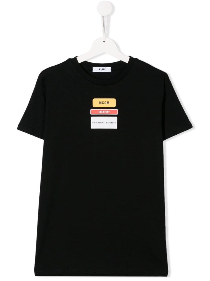 Msgm Kids Identity T-shirt - Black