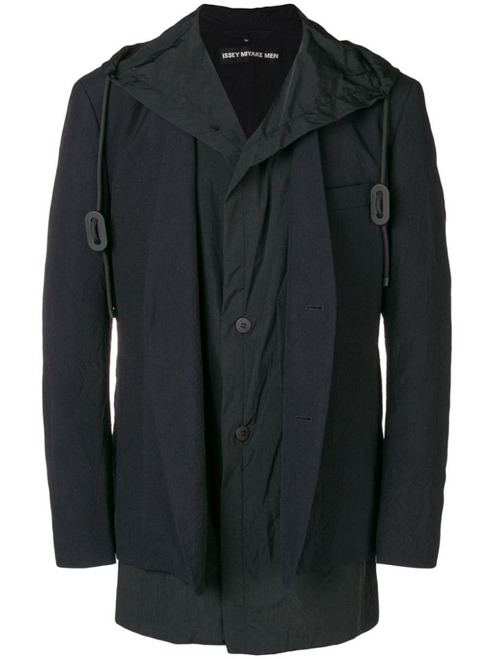 Issey Miyake Men Rain Blazer Jacket - Black