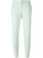 Fabiana Filippi Slim Fit Trousers, Women's, Size: 42, Green, Cotton/spandex/elastane