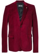 Button Up Blazer - Men - Cotton/acetate/viscose - 46, Red, Cotton/acetate/viscose, Just Cavalli