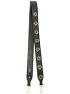 Prada Crystal Embellished Shoulder Strap, Women's, Black, Leather/crystal