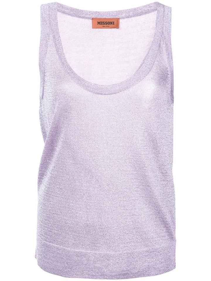 Missoni Knitted Tank Top - Purple