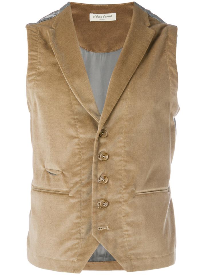 Al Duca D'aosta 1902 Fitted Buttoned Waistcoat - Brown