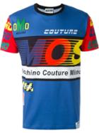 Moschino Printed T-shirt, Men's, Size: 50, Blue, Cotton