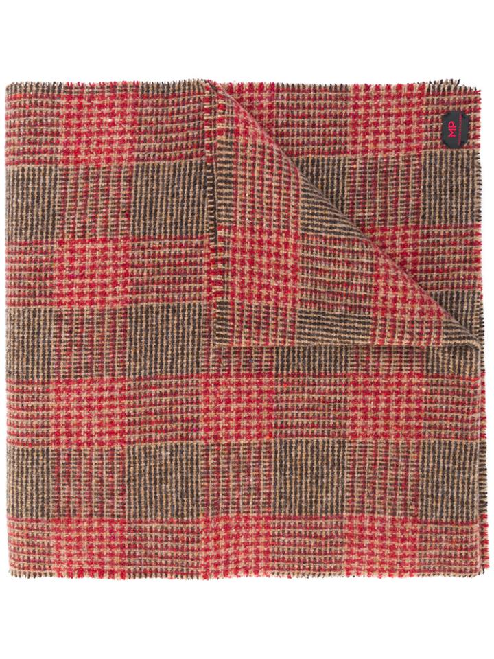 Mp Massimo Piombo Woven Check Scarf - Red