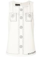 Moschino Shirt Print Blouse - White