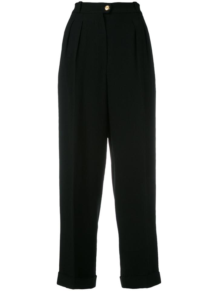 Chanel Vintage Straight Leg Trousers - Black