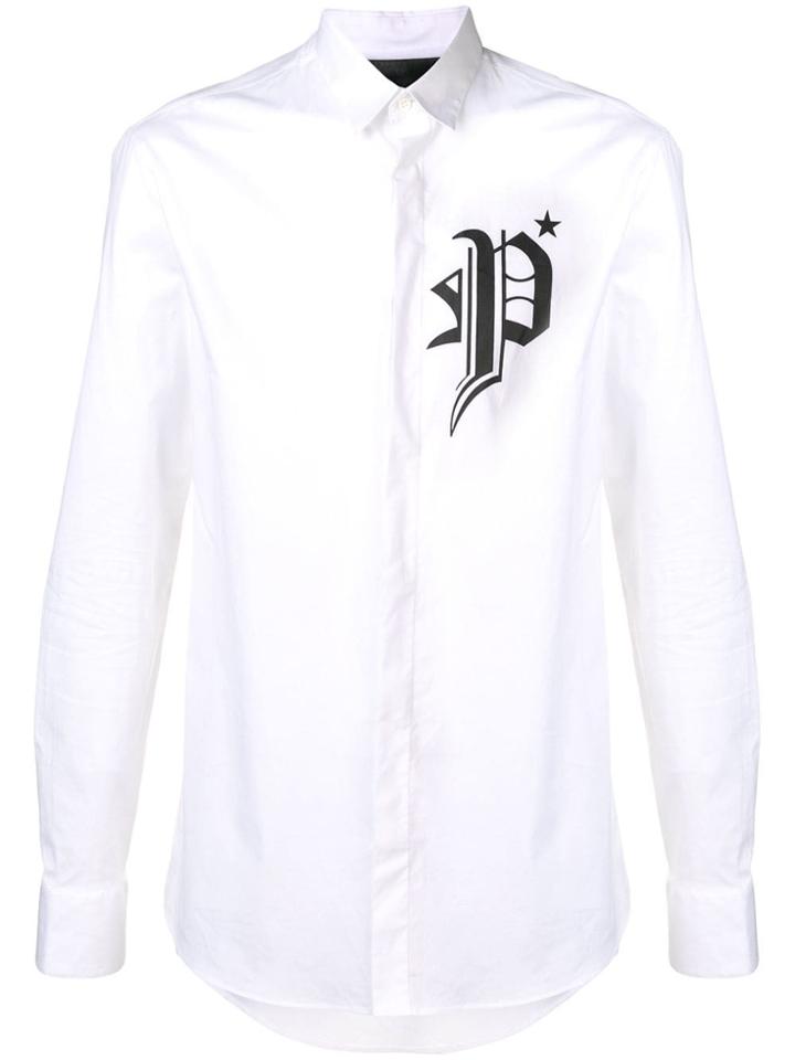 Philipp Plein Monogram Angel Print Shirt - White