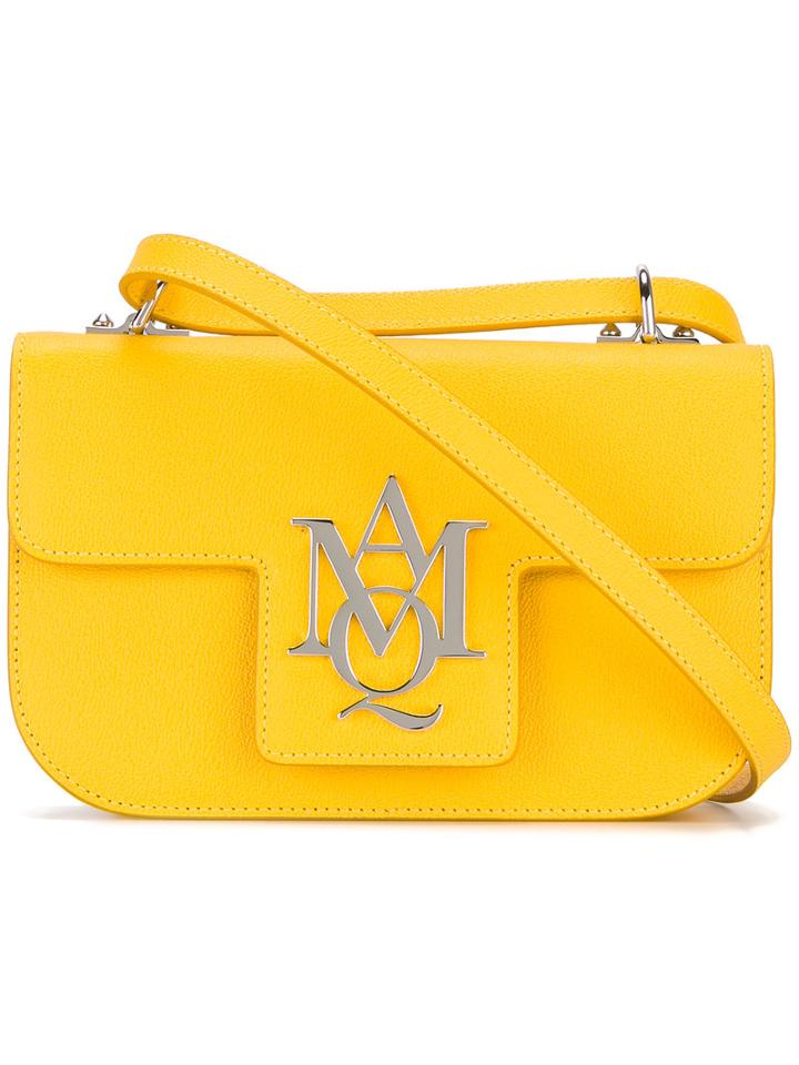 Alexander Mcqueen - Insignia Satchel - Women - Leather - One Size, Yellow/orange, Leather